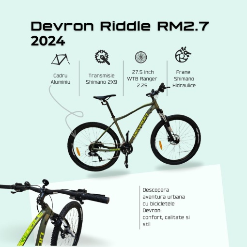 Bicicleta Mtb Devron Riddle RM2.7 2024 - 27.5 Inch, M, Verde - Img 3