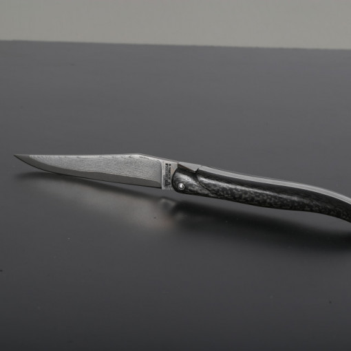 Briceag Laguiole en Aubrac, Maner Fibra Carbon, Lama Damasc Japonez lama 12cm - LGL0512CE4/FQB1 2