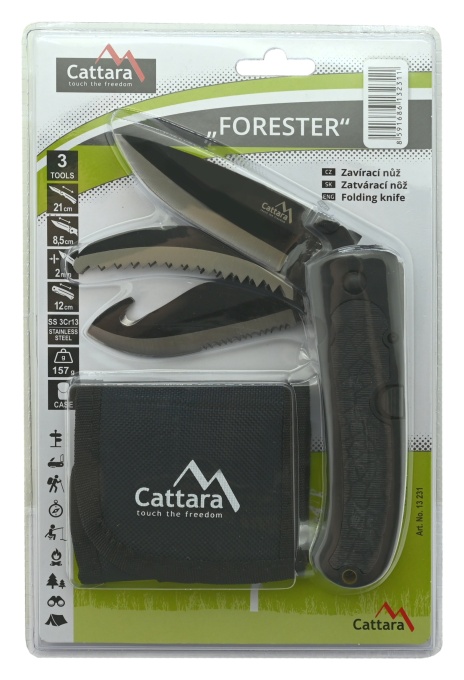 Briceag multifunctional Cattara Forester 3 in 1, grip confortabil, anti-alunecare - TT13231 - Img 9