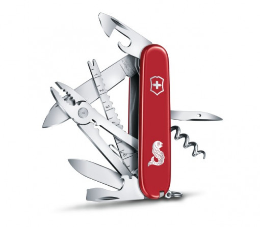 Briceag Victorinox Angler, rosu - 1.3653.72 unelte pe lung