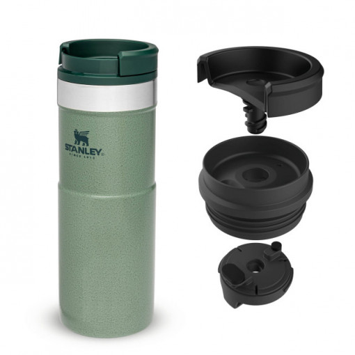 Cana Termoizolanta Stanley The NeverLeak Travel Mug Hammertone Green 0.47L - 10-09851-006 4