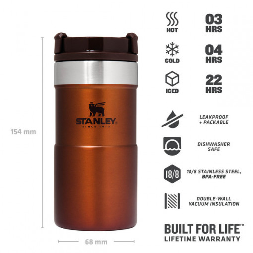 Cana Termoizolanta Stanley The NeverLeak™ Travel Mug Maple 0.25L - 10-09856-010 3