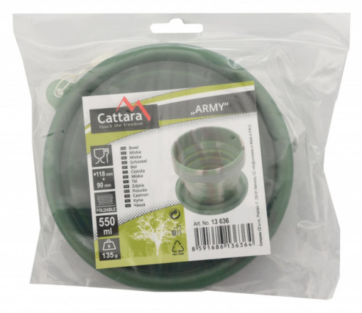 Castron pliabil din silicon Army 550ml Cattara TT13636 - Img 5
