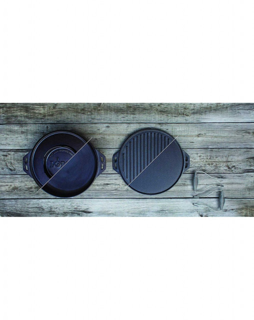 Ceaun din fonta multifunctional Lodge Cook-It-All 35,5 cm 6,5 litri L-14CIA 4
