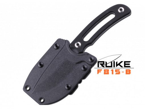 Cutit de outdoor Ruike F815 maner negru - Lama 9cm in teaca