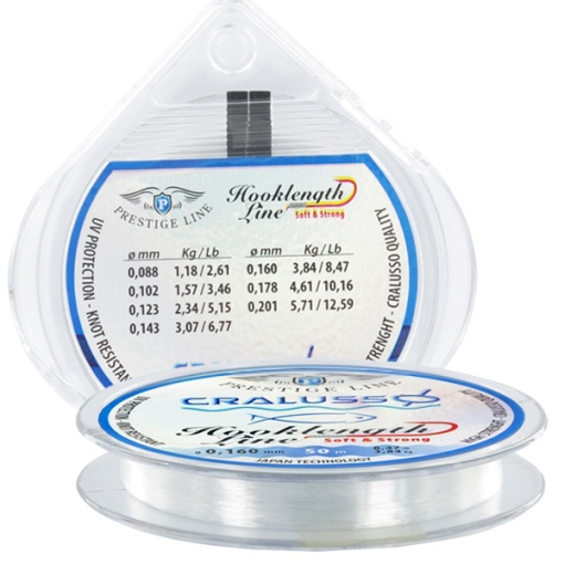 Fir Monofilament Cralusso Hooklength Line Soft & Strong, Transparent, 50m