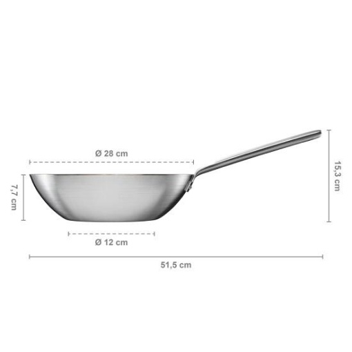 FISKARS Tigaie wok din otel inox, antiaderenta, Fiskars Norden, Ø 28 cm - 1067636 - Img 3