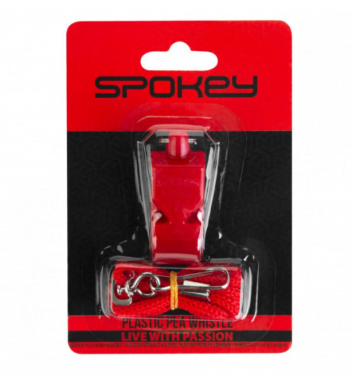 Fluier cu snur detasabil Spokey Mayday, rosu - 83606 3