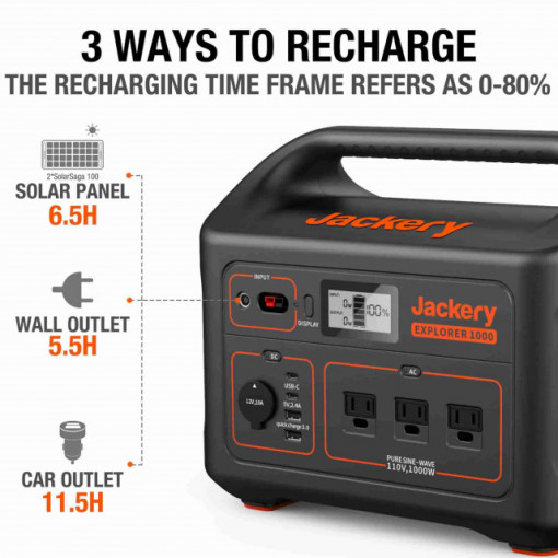 Generator Jackery Explorer 1000, Statie Electrica, Power Bank 4