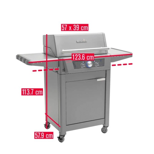 Gratar electric Char-Broil Evolve, display, grile din fonta, TRU-Infrared - 140993 - Img 8