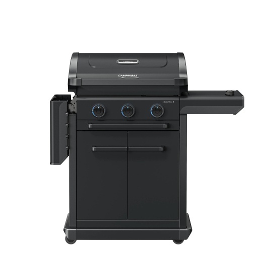 Gratar pe gaz Campingaz 3 Series Onyx S, fonta, arzatoare blue flame, arzator lateral - 2204785 - Img 3