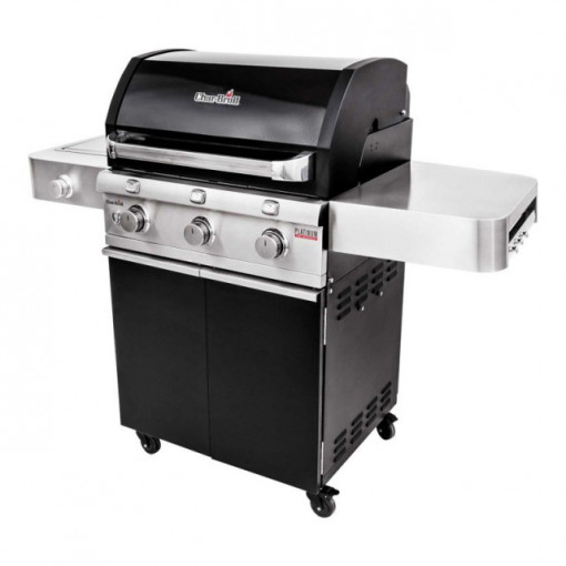 Gratar pe gaz din otel inoxidabil non-magnetic Char-Broil Platinum 3400B, 3 arzatoare din inox, TRU-Infrared - 140865 lateral
