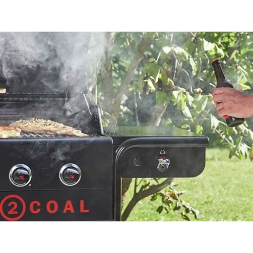 Gratar pe gaz si carbuni hibrid Char-Broil Gas2Coal 2.0 440 Special Edition, plita si sear burner - 140995 - Img 9