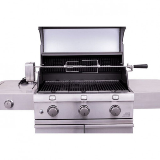Kit de Rotiserie Premium Char-Broil - 140103 montat pe gratar frontal
