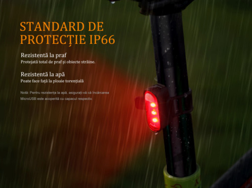 Lanterna bicicleta de spate Fenix BC05R Reincarcabila  10 Lumeni 6 Metri 5