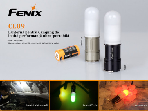Lanterna camping Fenix CL09 200 lumeni 10 metri 1