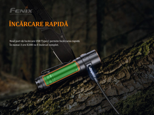 Lanternă EDC 1500 Lumeni 200 metri Fenix E28R - ADV-429-001 - Img 6