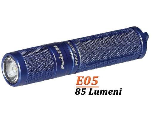 Lanterna Fenix E05 85 lumeni albastru