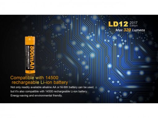 Lanterna Fenix LD12 - Editie 2017 - 320 Lumeni - 135 Metri baterie