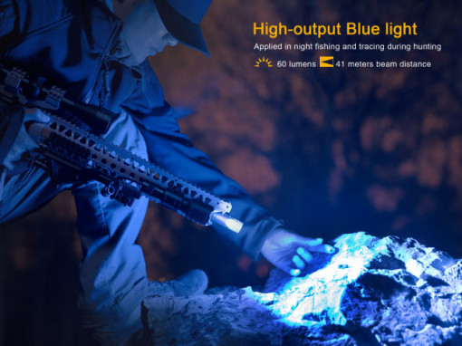 Lanterna Fenix TK25 - Versiune Red&amp;Blue - 1000 lumeni 225 metri albastru