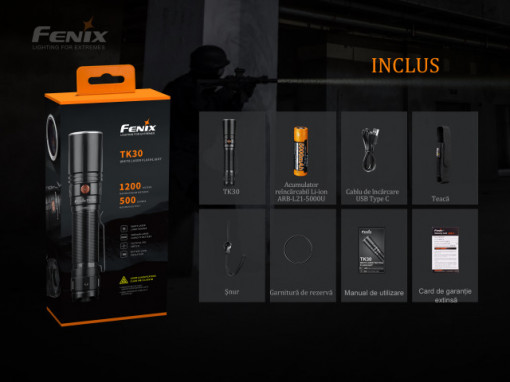 Lanternă Laser Fenix TK30 - LEP  - 500 Lumeni - 1200 Metri - ADV-434-001 8