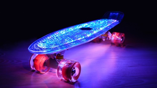 Penny board Mad Cruiser Full LED ABEC 7-albastru - Img 2