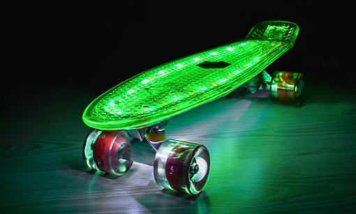 Penny board Mad Cruiser Full LED ABEC 7-verde - Img 4