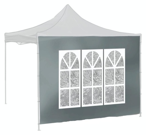 Perete lateral impermeabil cu fereasta 3 x 2 m pentru pavilioanele Cattara - TT13345