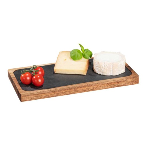 Platou servire si tocator din lemn de accacia 30x15x2 cm Ava Wenko Black Outdoor Kitchen - 55103100 - Img 9