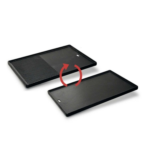 Plita din fonta cu 2 fete neteda si grill 43 x 32 cm pentru gratar Monroe Pro 4 Enders - 7893 - Img 2