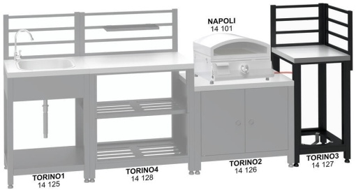 Raft modular de colt Torino 3 Cattara pentru bucatarie exterioara 47x47x123cm - TT14127 - Img 7
