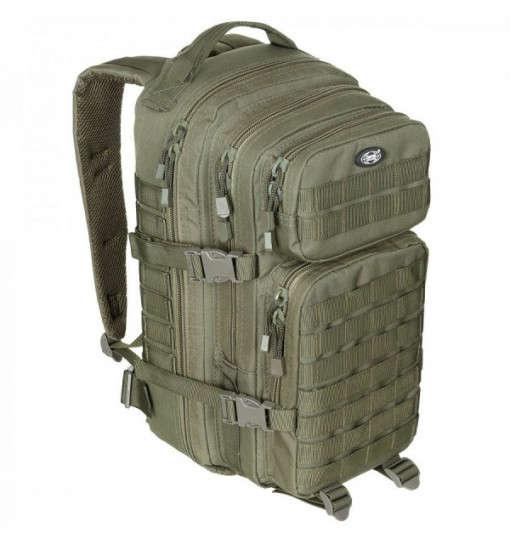 Rucsac modular Assault, 30 litri, multiple buzunare, compatibil sistem hidratare, verde MFH - OUTMA.30333B