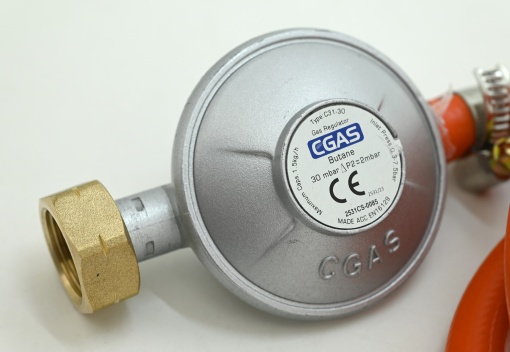 Set regulator de gaz 30mbar cu furtun 0.9m Cattara, EN16129 - TT13606 - Img 2