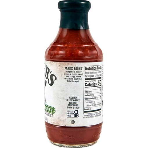 Sos Stubb's Jalapeno &amp; Honey Bar-B-Q 450 ml - ST-244 - Img 5