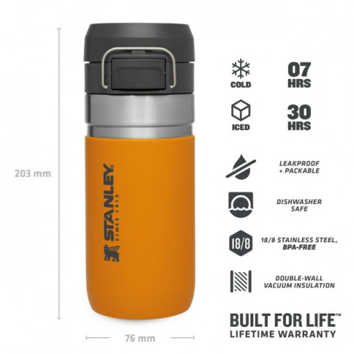 Sticla Apa Stanley The Quick Flip Water Bottle Saffron 0.47L - 10-09148-027 3