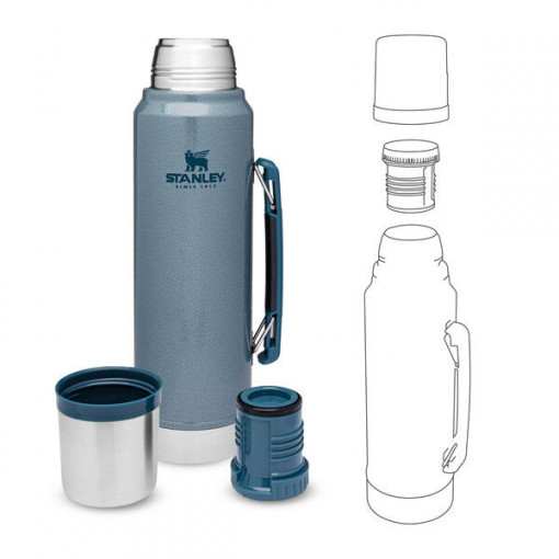 Termos Stanley The Legendary Classic Bottle Hammertone Ice 1L - 10-08266-033  4