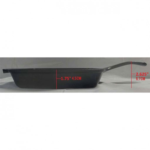 Tigaie grill adanca patrata din fonta cu maner Lodge 26,7 cm - L-8SGP3 7