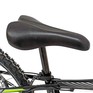 Bicicleta BR STORM 24", 21 viteze, frane pe disc, cadru otel 14", manete secventiale, negru/verde - Img 3