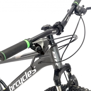 Bicicleta BR Tornado 26", 21 viteze, frane pe disc, cadru din aluminiu 13.5", manete secventiale, gri - Img 9