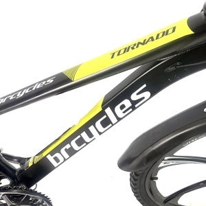 Bicicleta BR Tornado ProMG 24", jante MAGNEZIU, 21 viteze, frane pe disc, cadru din aluminiu 13", manete secventiale, negru - Img 8