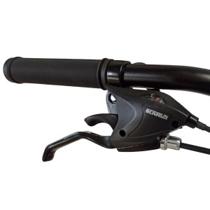Bicicleta BR Tornado ProMG 26", jante MAGNEZIU, 21 viteze, frane pe disc, cadru din aluminiu 13.5", manete secventiale, maro - Img 8