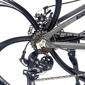 Bicicleta BR Tornado ProMG 26", jante MAGNEZIU, 21 viteze, frane pe disc, cadru din aluminiu 13.5", manete secventiale, gri - Img 8
