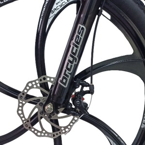 Bicicleta BR Tsunami ProMG 24", cadru otel 13", jante magneziu, manete secventiale, frane disc, 21 viteze, albastru - Img 6