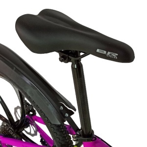Bicicleta BR Tsunami ProMG 24", cadru otel 13", jante magneziu, manete secventiale, frane disc, 21 viteze, roz - Img 11