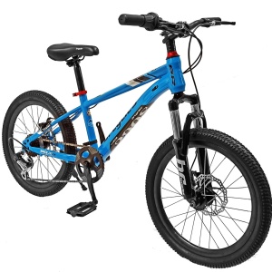 Bicicletă copii BR Inspire 20", 7 viteze, frâne pe disc, cadru oțel 12", manete Revoshift, albastru, varsta 7 - 10 ani - Img 2