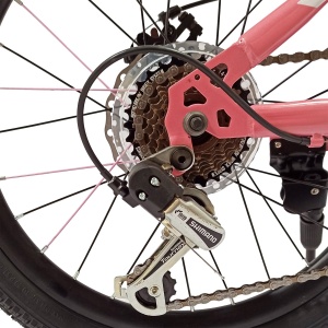 Bicicletă copii BR Inspire 20", 7 viteze, frâne pe disc, cadru oțel 12", manete Revoshift, roz, varsta 7 - 10 ani - Img 8