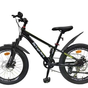 Bicicleta copii BR Tornado 20", cadru aluminiu 12", manete revoshift, frane disc, 7 viteze, negru, varsta 7-10 ani - Img 3