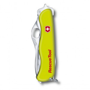 Briceag Victorinox RescueTool One Hand, galben fluorescent + teaca nylon - 0.8623.MWN inchis 