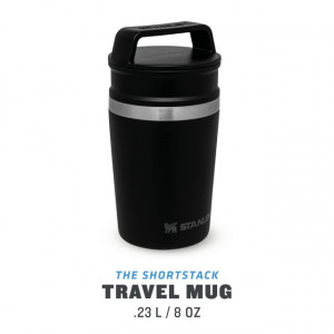 Cana Termoizolanta Stanley The Shortstack Travel Mug Matte Black Pebble 0.23 L - 10-02887-067