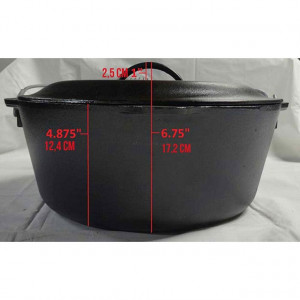 Ceaun din fonta cu capac - cuptor olandez Lodge 30 cm 6,7 litri - L-10DO3 6